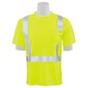 Erb Safety T-Shirt, Birdseye Mesh, Short Slv, Class 2 9006SUV50, Hi-Viz Lime, 2XL 62553